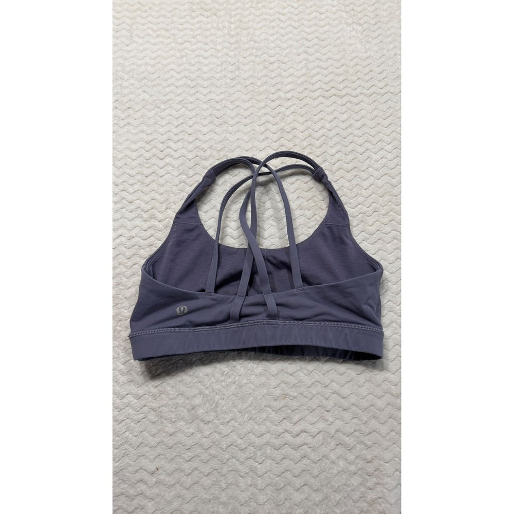 Lululemon Free To Be Wild Sports Bra Purple Strappy Back Size 6 LW2326S